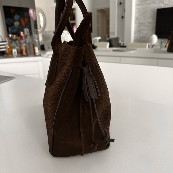 Longchamp Penelope Python Snakeskin Embossed Tote Bag - Picture 9 of 15